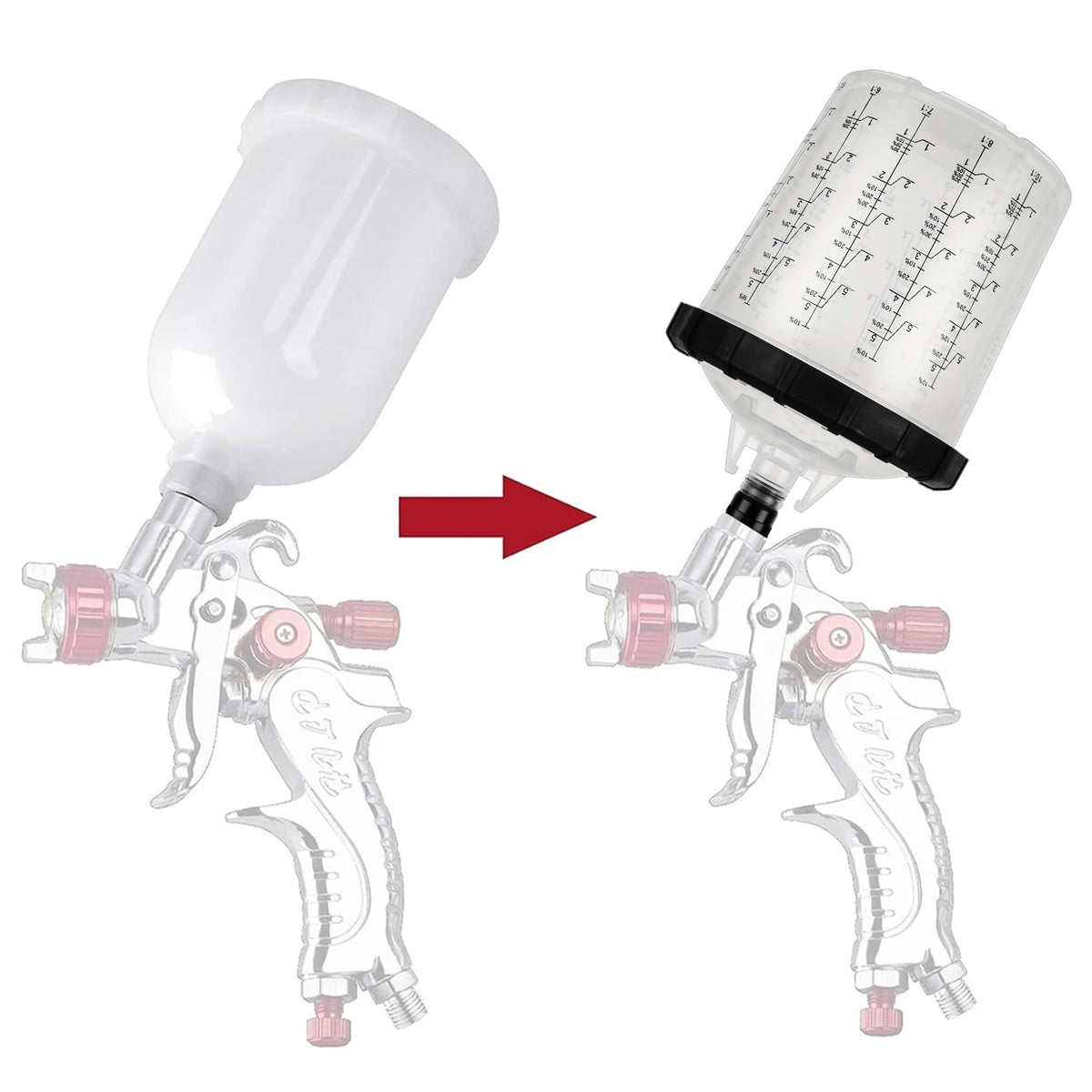 YAYODS hard cup graduated marks for accurate mixing and consistent ratios