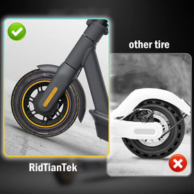 YBang tire installed on Segway Ninebot Max showcasing improved control