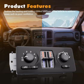 YBC in truck interior while adjusting climate, convenient driver control