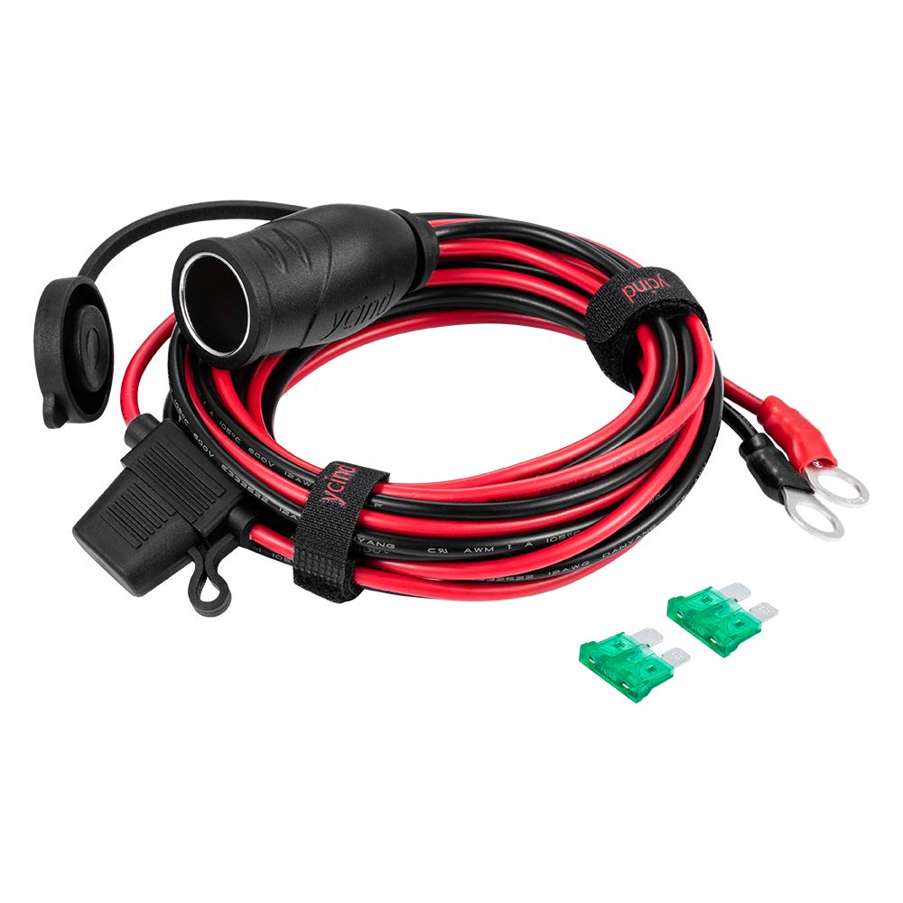 YCIND front assembly showing cable and female socket, durable power delivery