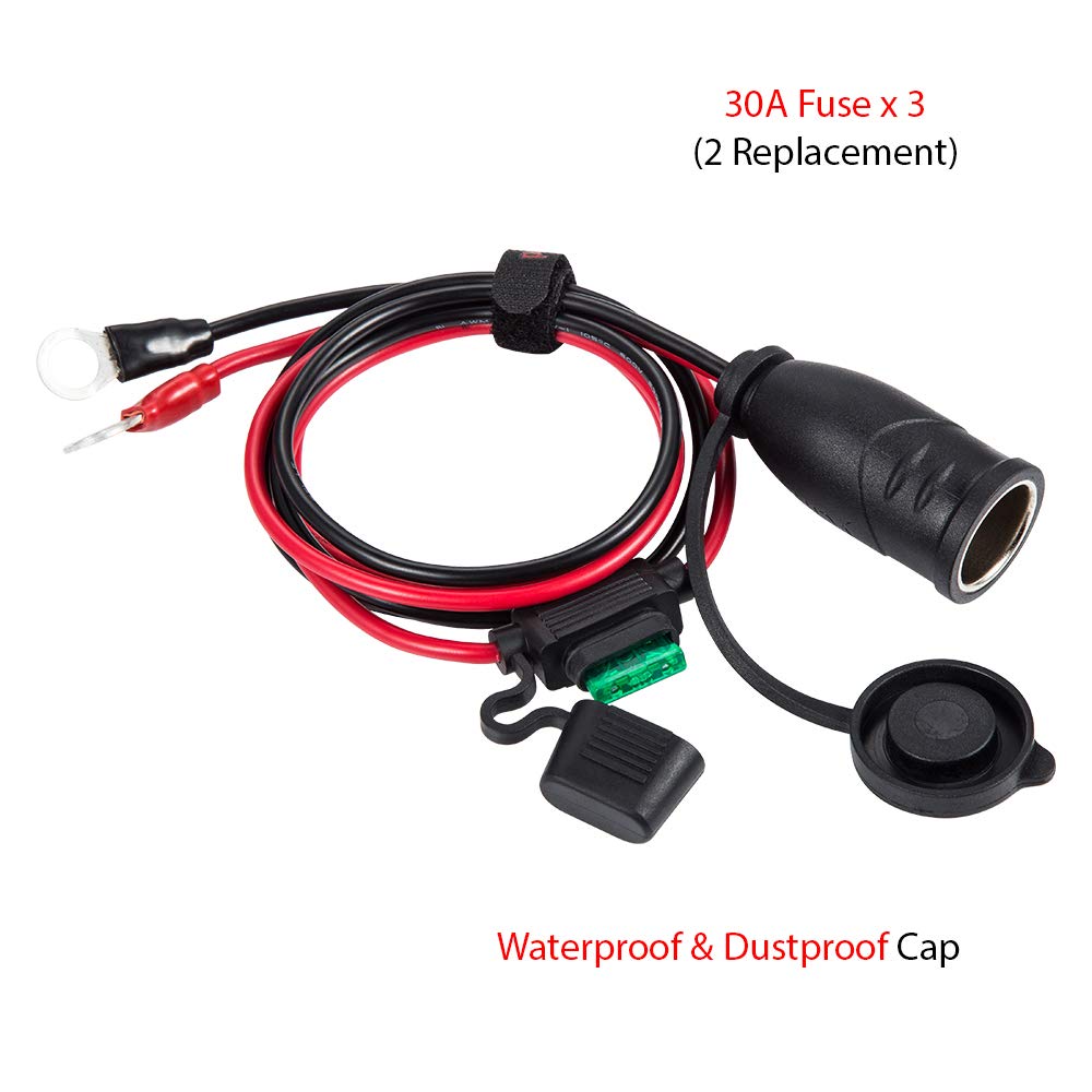 YCIND cable plugged into vehicle accessory demonstrating fast temporary power solution