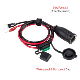 YCIND cable plugged into vehicle accessory demonstrating fast temporary power solution