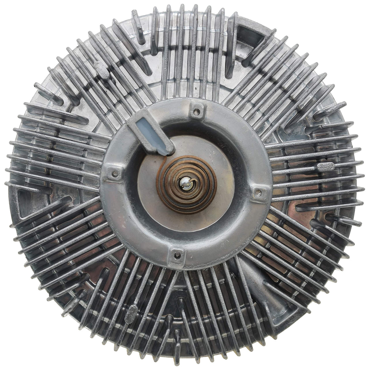 YCT fan clutch beside ruler for scale showing correct dimensions and fitment