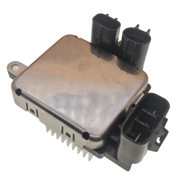 YCT radiator fan control module front view showing connectors and mounting, reliable replacement
