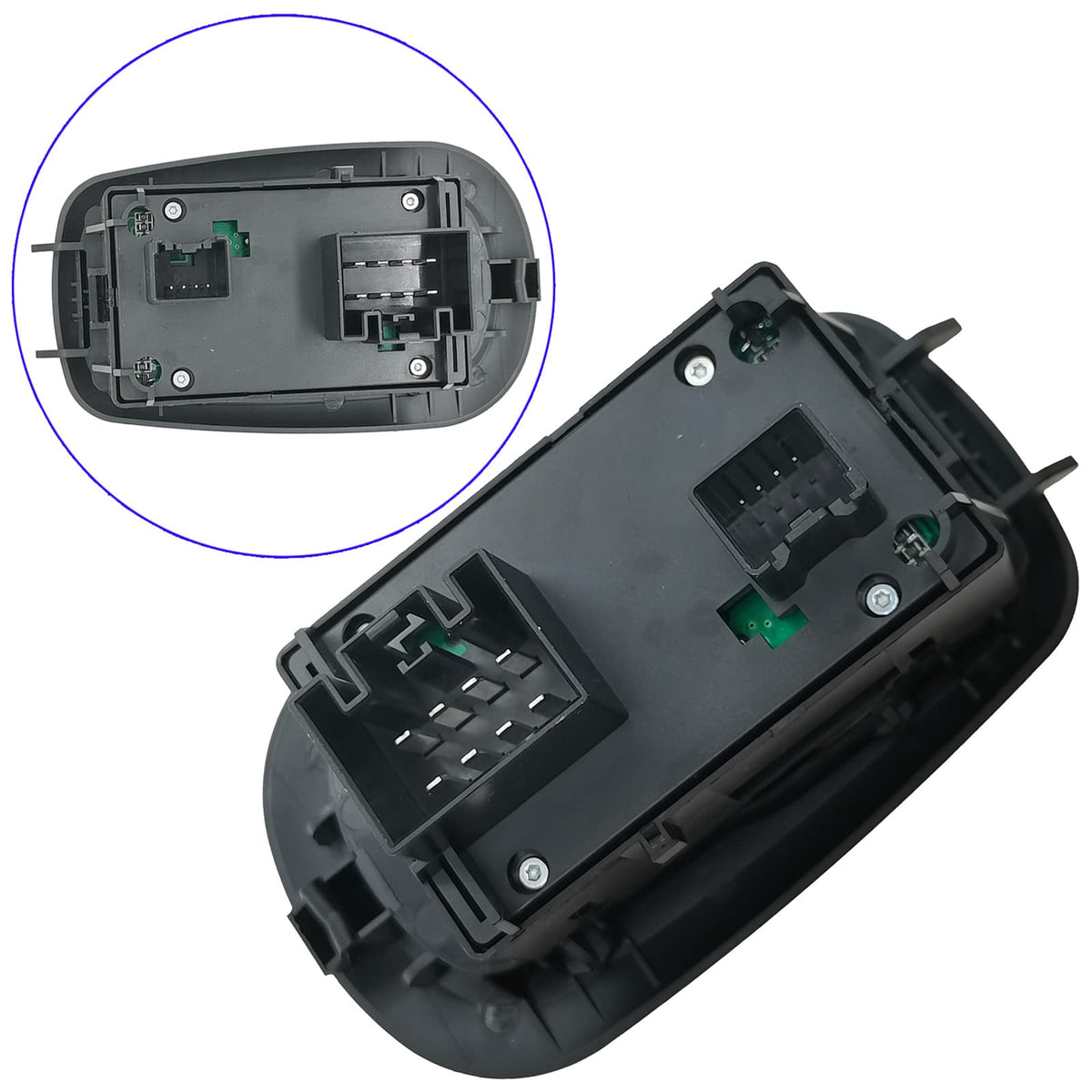 YCT switch size comparison with hand indicating compact, OEM-sized part