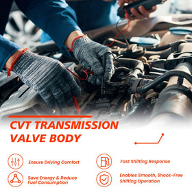 YDMON valve body installed in Sentra engine bay improving shift quality