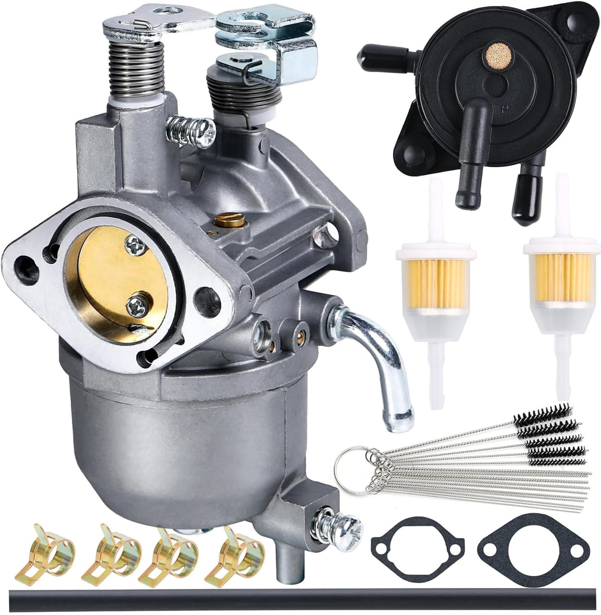 YDO carburetor front view showing ports and mounting, clear identification for easy replacement