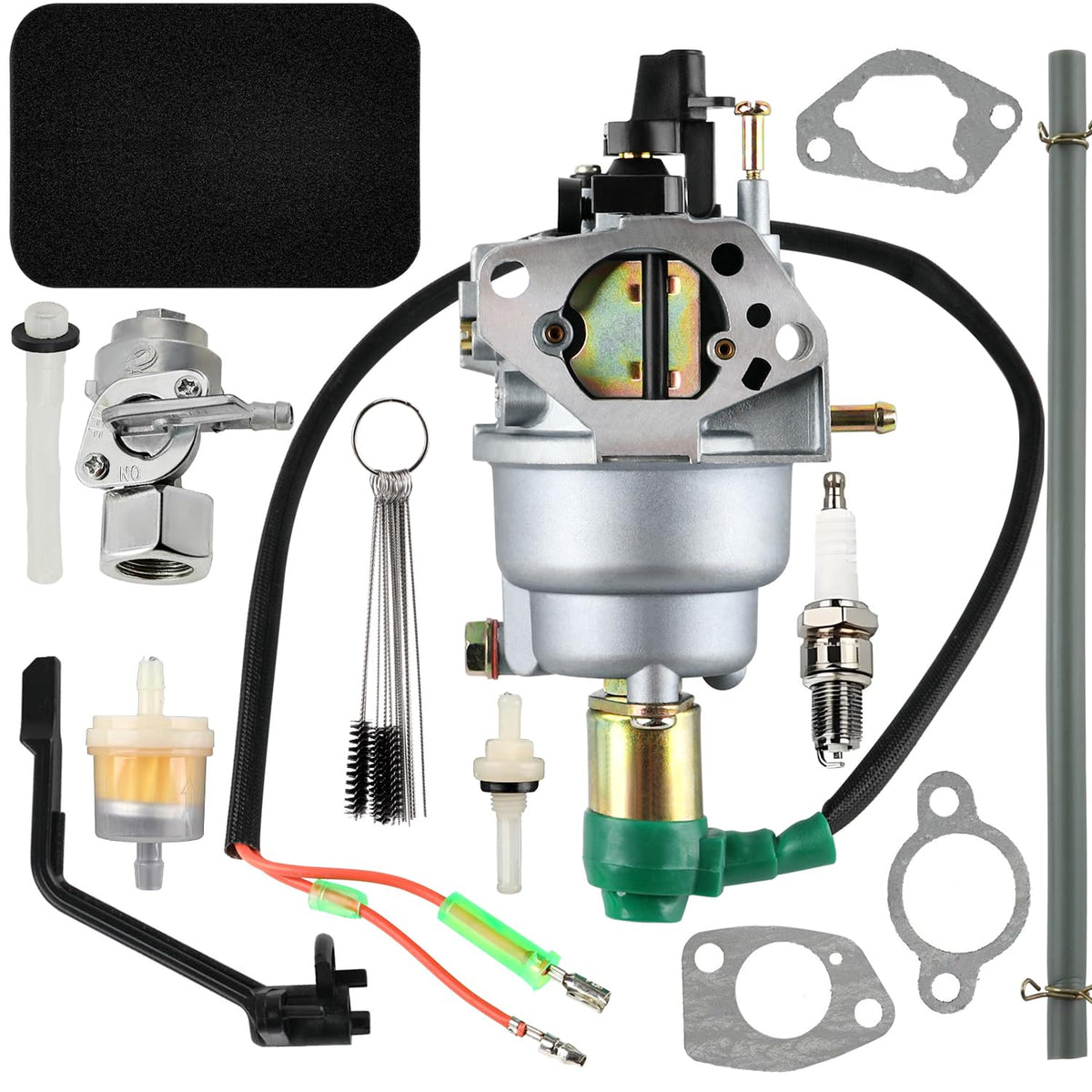 YDO carburetor front view showing mounting points and clean fit for quick replacement