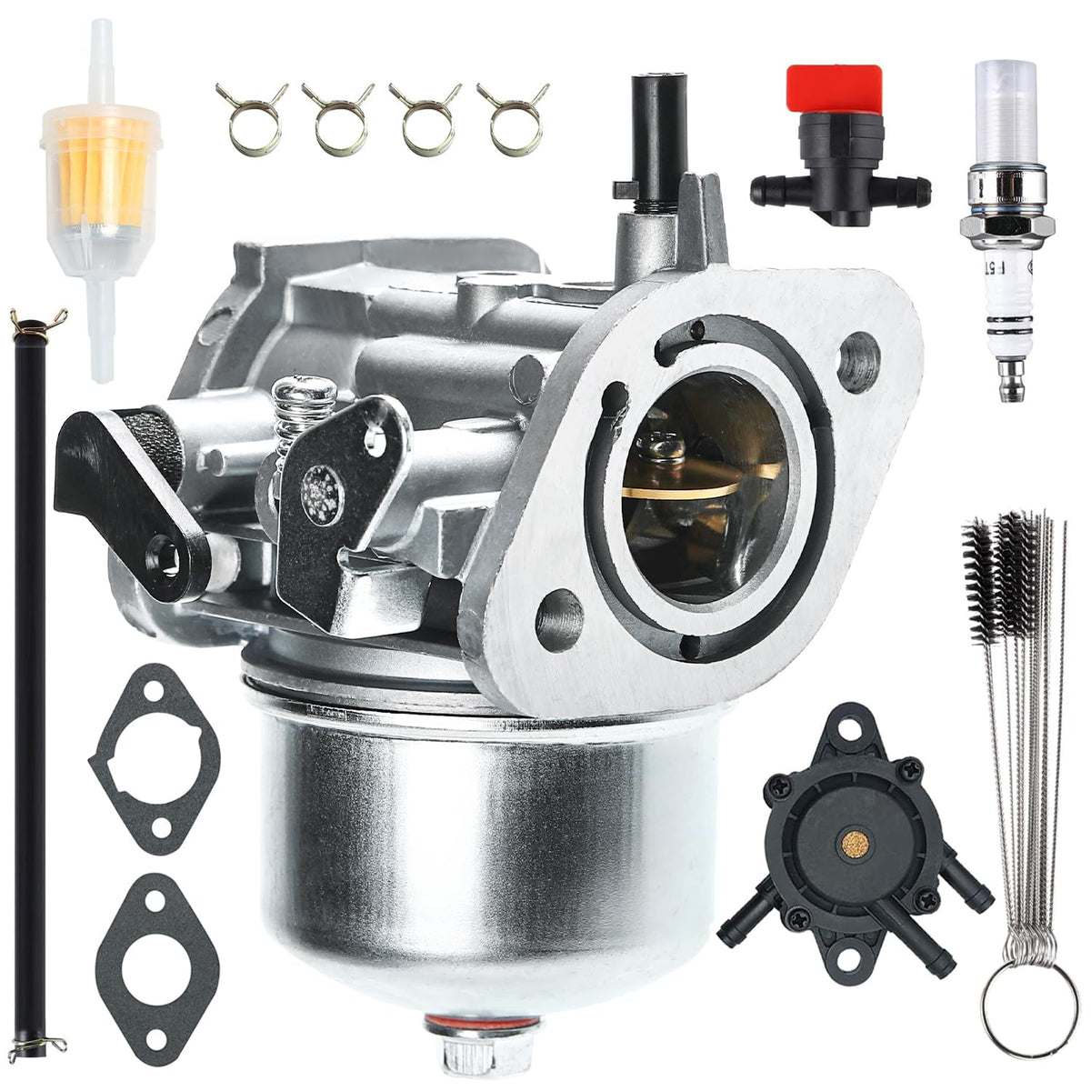 YDO carburetor front view showing throttle bore and ports for correct fit