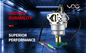YDO carburetor on a workbench with tools showing maintenance-ready design and easy servicing