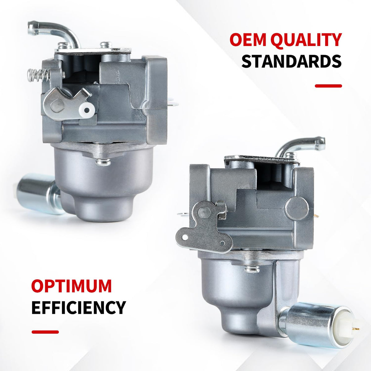 YDO carburetor mounted on Briggs & Stratton engine demonstrating direct replacement fit
