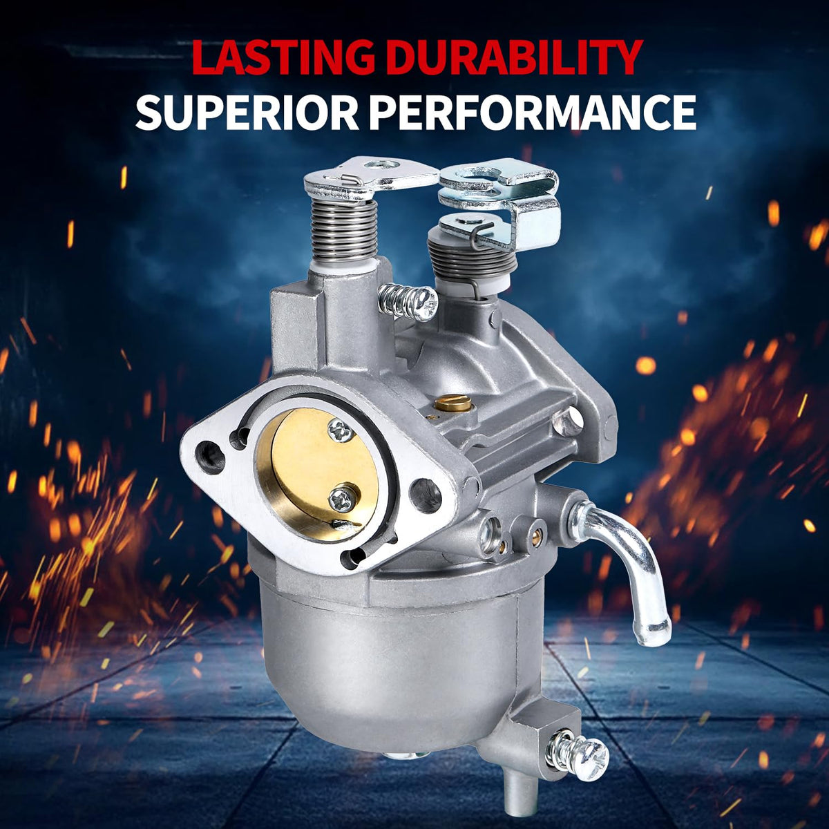 YDO carburetor held in hand for scale, compact design simplifies installation