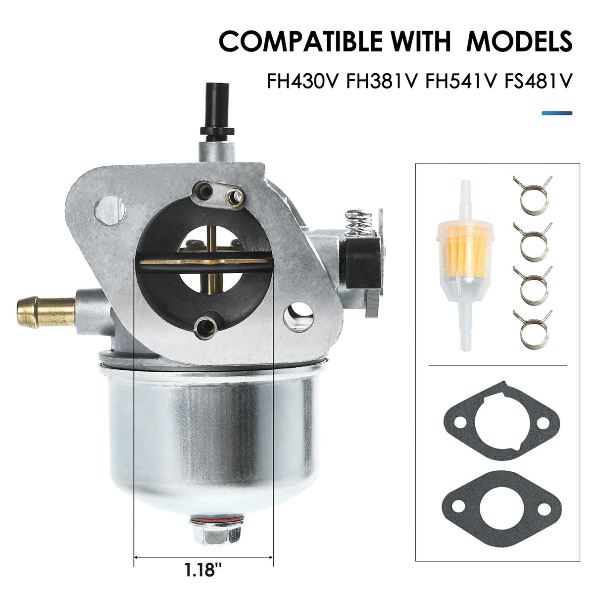 YDO carburetor side linkage view showing mounting points for easy installation