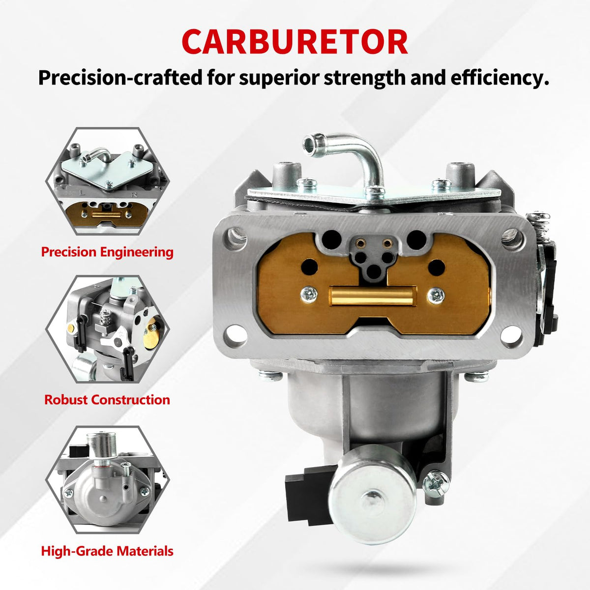 YDO carburetor top detail highlighting precision machining and fit