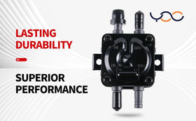 YDO fuel pump in packaging with warranty card, brand providing purchase protection