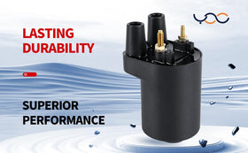 YDO ignition coil packaging and label showing part number and warranty benefit