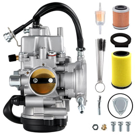 YDO YFM400 carburetor front view showing clean ports and precise casting for reliable fit
