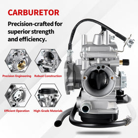 YDO YFM400 carburetor side detail highlighting durable finish and corrosion resistance
