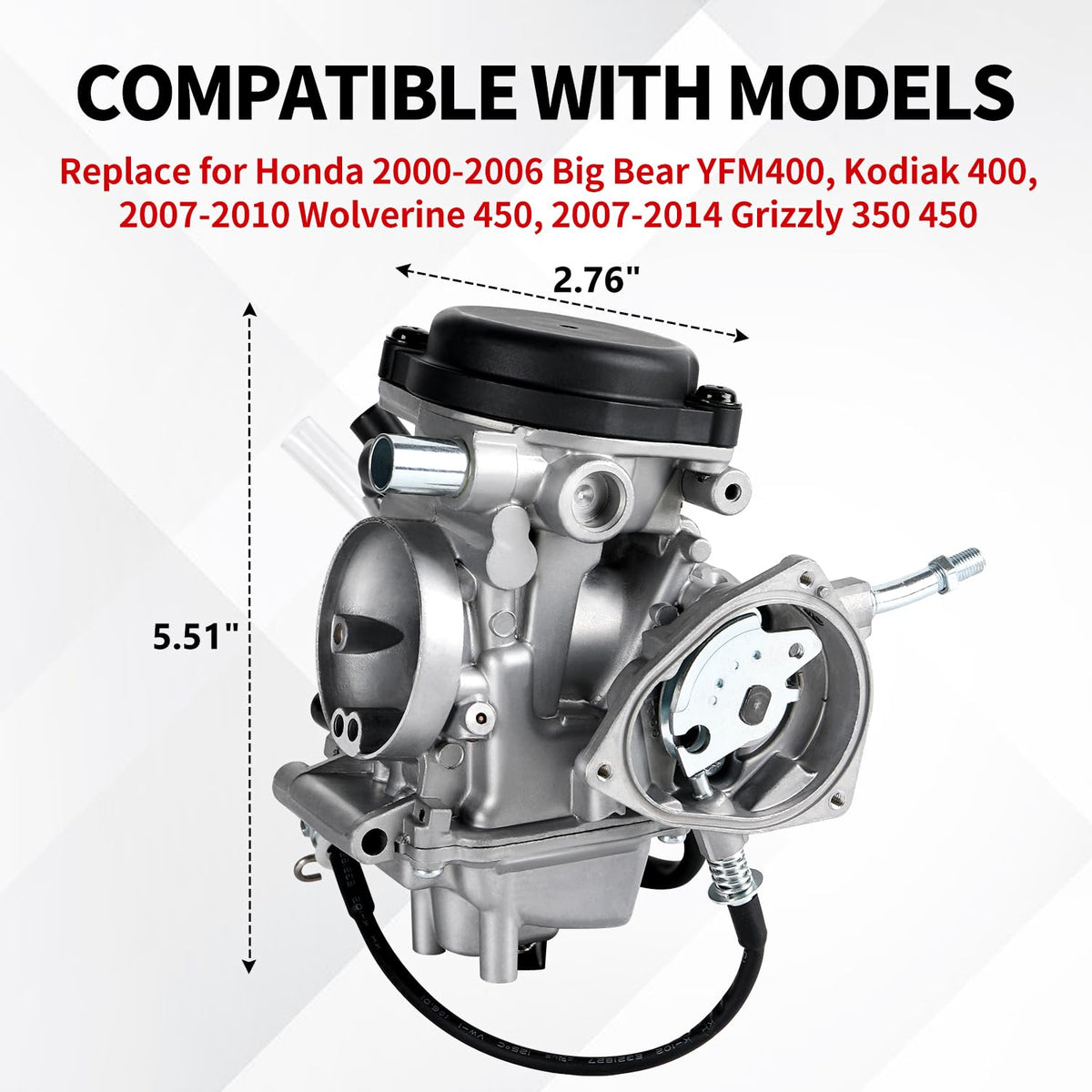 YDO YFM400 carburetor throttle assembly closeup demonstrating smooth linkage operation