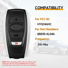 YDTHTLAH back label displaying FCC ID and frequency for correct compatibility