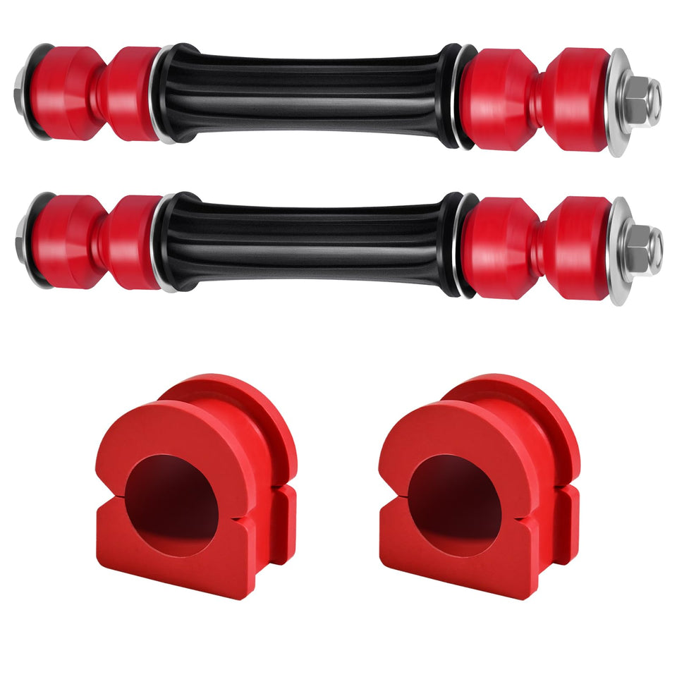 YDYKPOWER front sway bar end link packaging showing complete kit and benefit of easy replacement