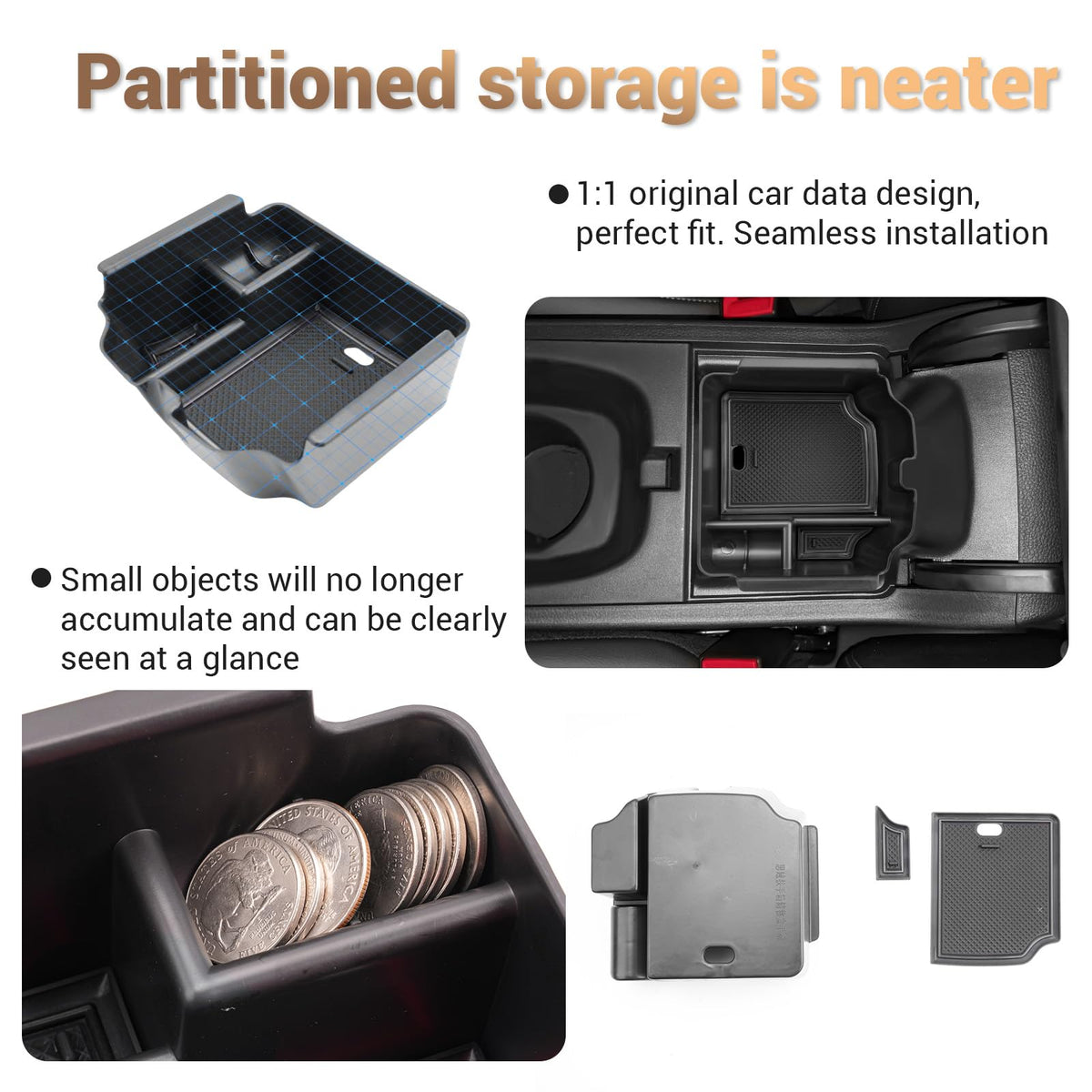 YEE PIN tray installed in Integra console providing factory-like integration