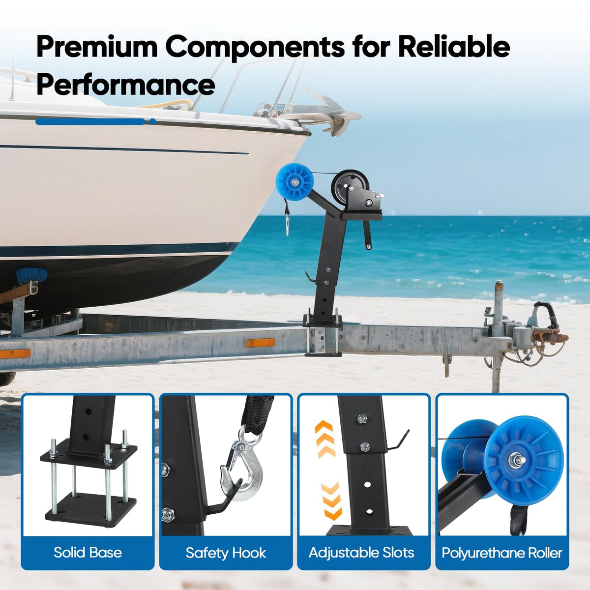 YeeJinHong polyurethane roller close-up protecting boat bow and reducing scratches