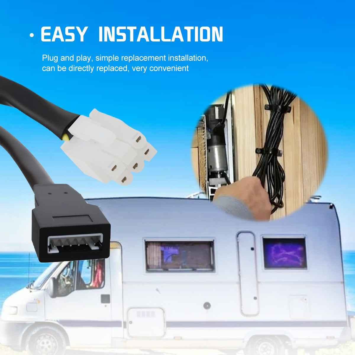 yeeluzan installed in RV wall near Schwintek slide-out motor demonstrating restored function