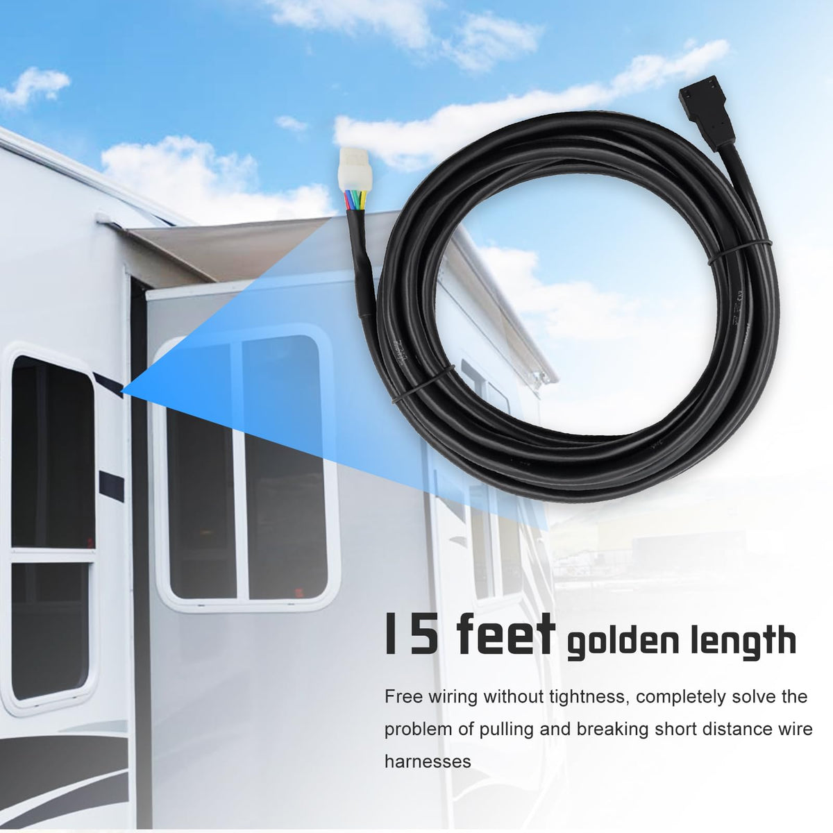 yeeluzan harness beside hand for scale showing correct 15ft length and easy handling