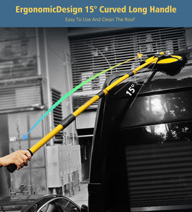 YeewayVeh curved handle close detail highlighting 15° tilt for easier roof and hood cleaning