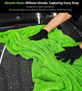 YeewayVeh dual-sided towel detail showing absorbent and polish sides benefit
