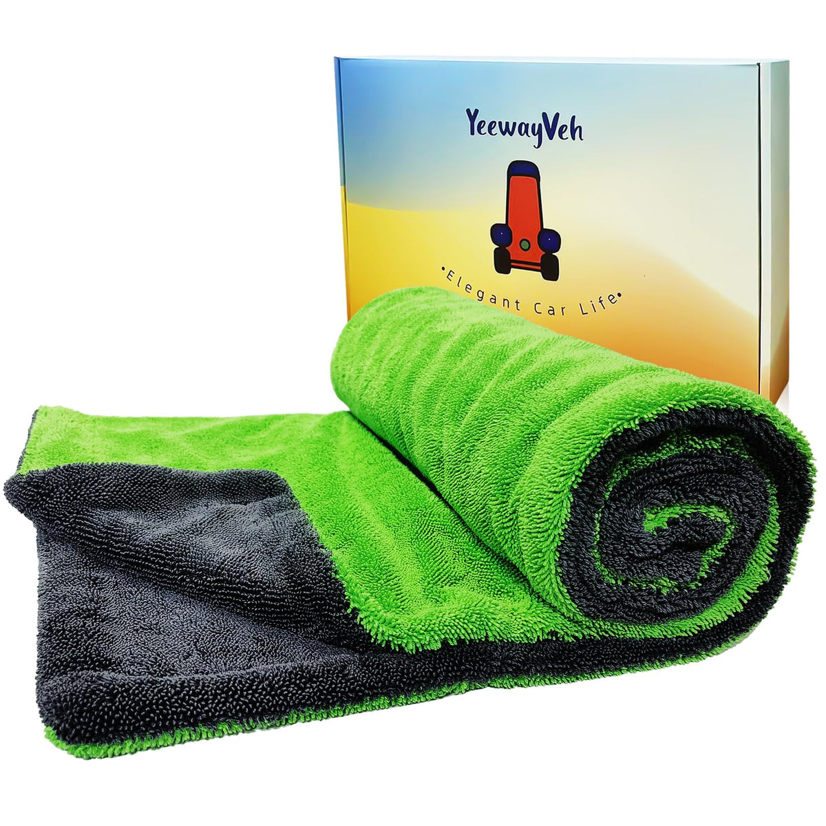 YeewayVeh folded towel front view showing size and neat storage benefit