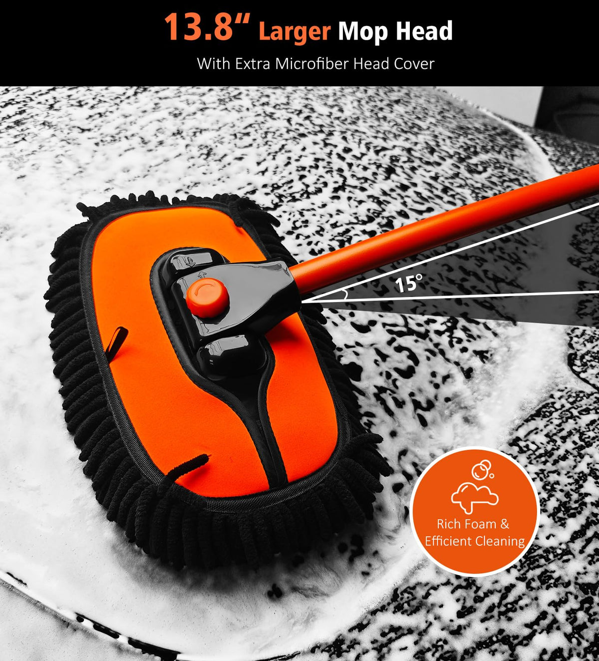 YeewayVeh fully extended handle demonstrating reach and ergonomic benefit