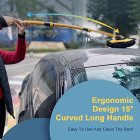 YeewayVeh extended pole next to ruler demonstrating adjustable length convenience