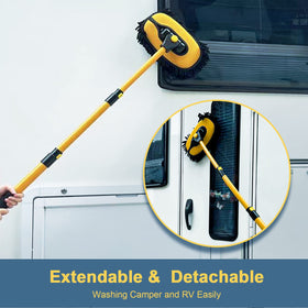 YeewayVeh side profile showing 15° curved handle improving reach ergonomics