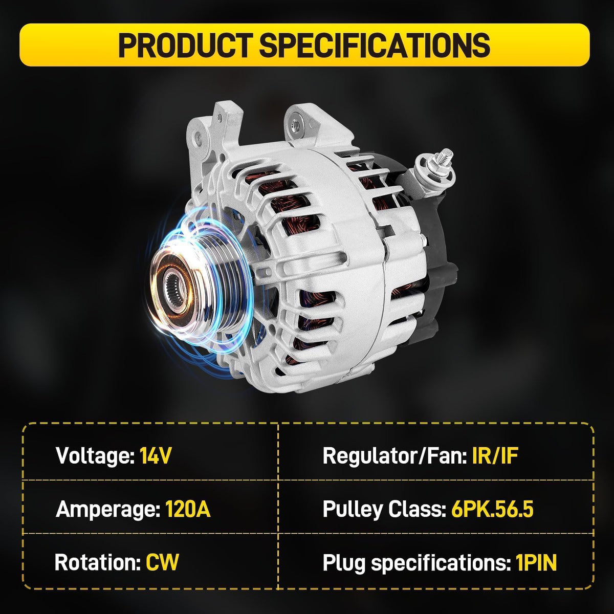 YEHERIT alternator electrical connector plug detail for easy plug-and-play benefit