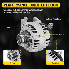 YEHERIT alternator copper windings visible for improved conductivity and durability