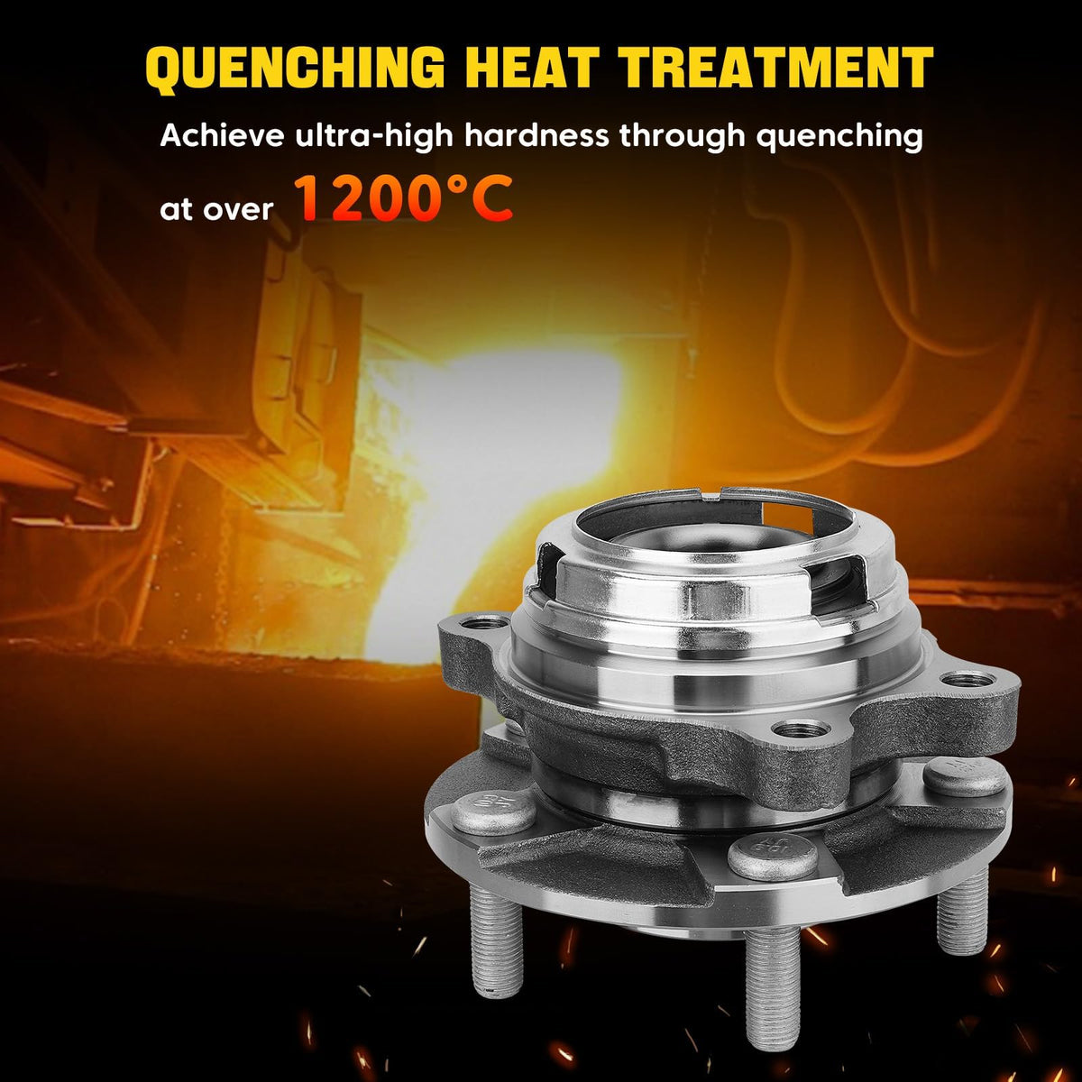 YEHERIT assembly mounted on vehicle front wheel demonstrating direct-fit installation benefit
