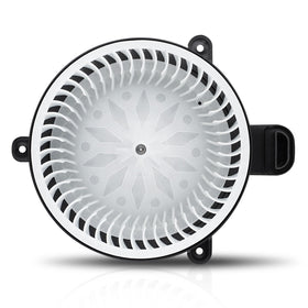 YEHERIT front view of blower motor showing mounting flange and quick fit benefits