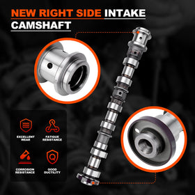 YEHERIT camshaft bearing surface detail showing smooth finish for reduced wear