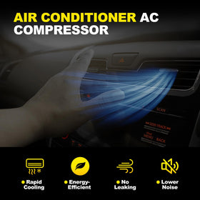 YEHERIT compressor installed in engine bay, demonstrates OEM-style integration