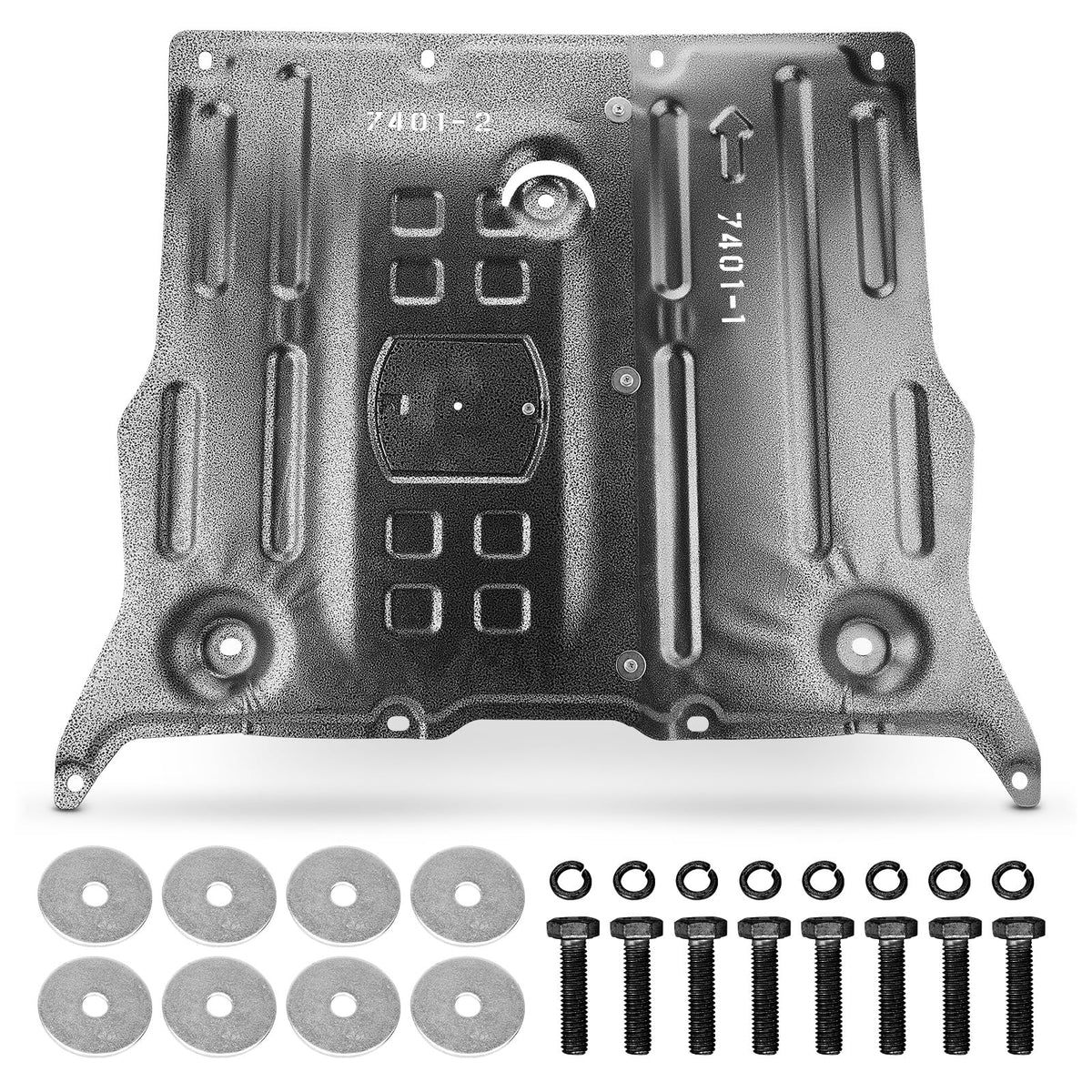 YEHERIT front skid plate front view showing fit and protection