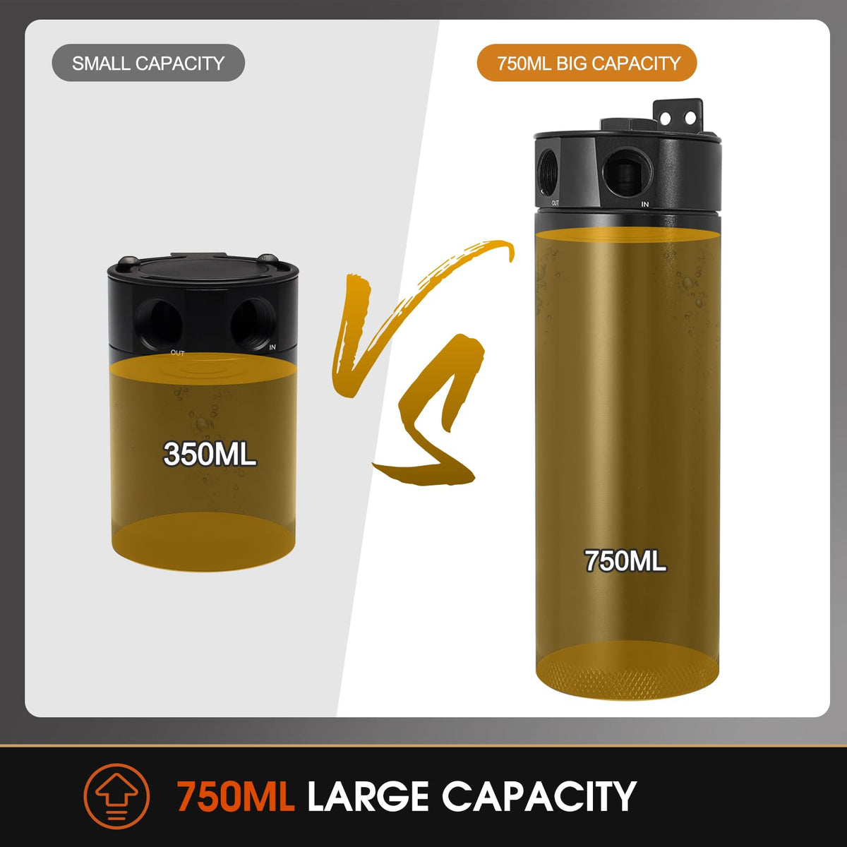 YEHERIT catch can installed in engine bay beside intake, protects intake components benefit