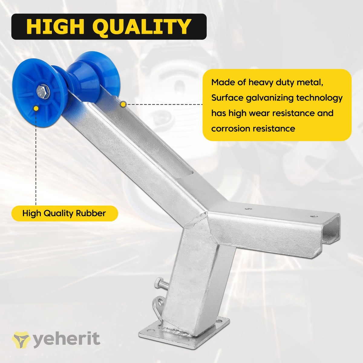 YEHERIT installed on 3x4 drawbar demonstrating secure U-bolt mounting benefit