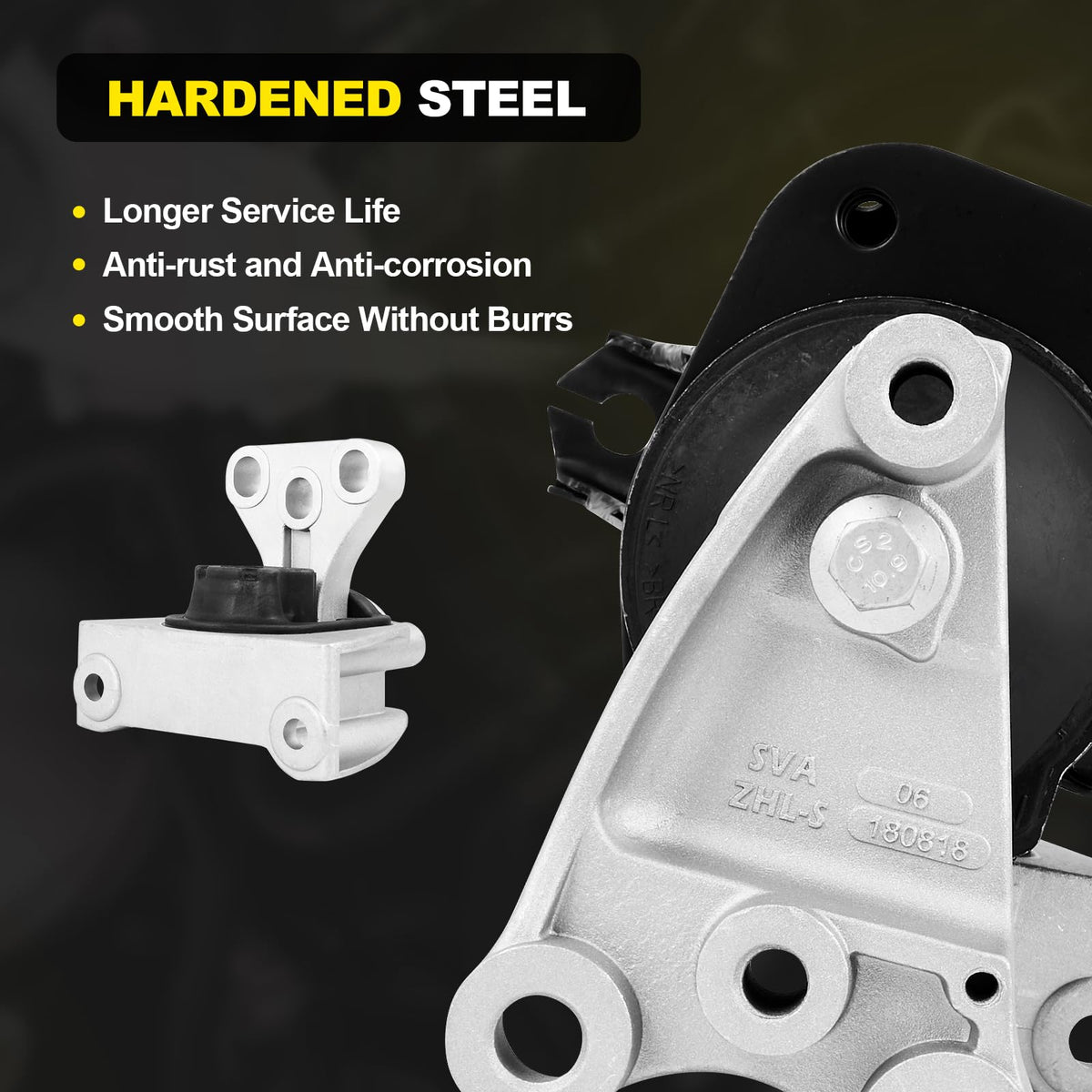 YEHERIT installed under hood in a Civic showing secure fit and improved stability