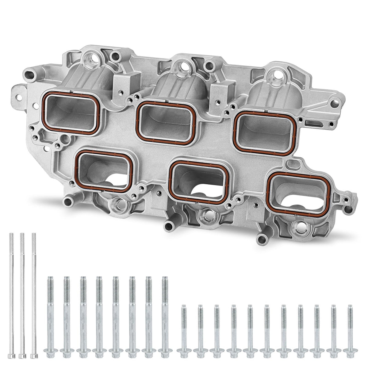YEHERIT intake manifold front overview showing full-aluminum durability and fit