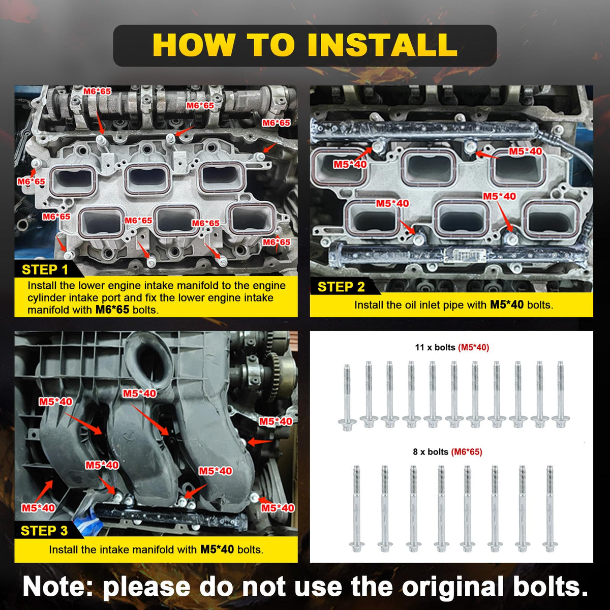 YEHERIT intake manifold OEM number stamp visible for correct part identification