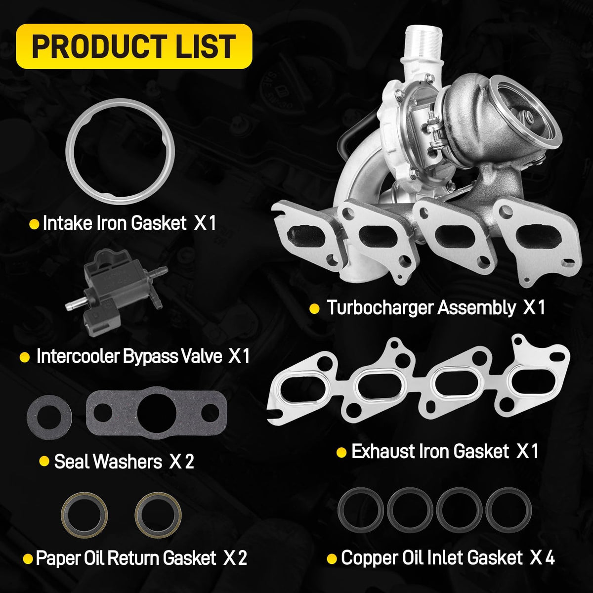 YEHERIT layout of included gaskets and bypass valve simplifying installation