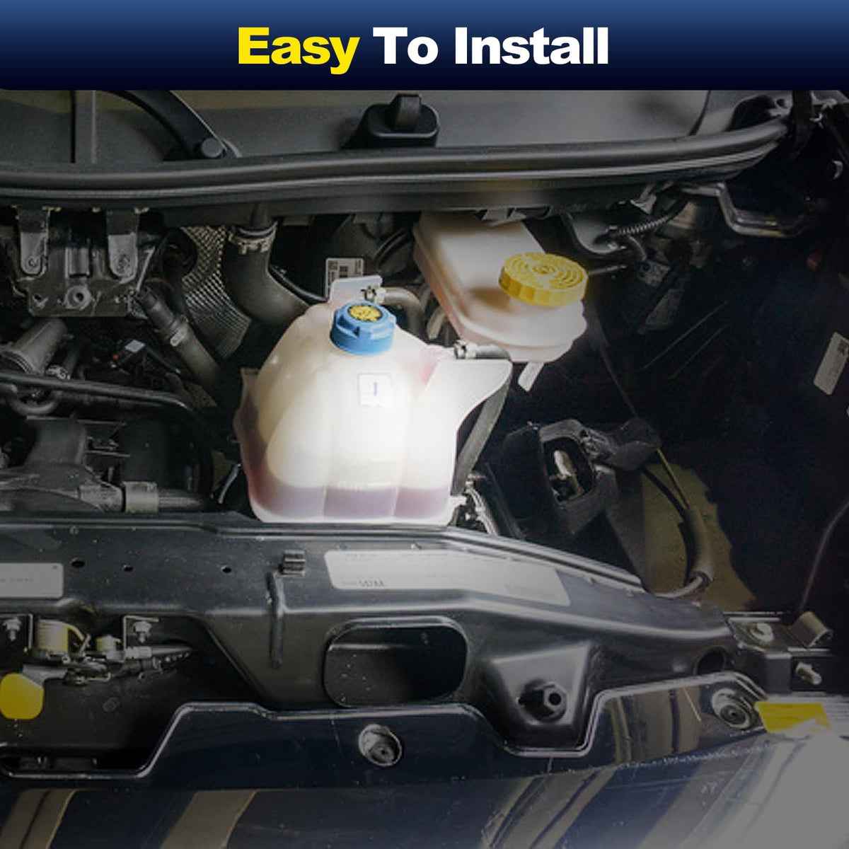 YEHERIT mechanic installing reservoir in workshop showing fast, tool-friendly replacement