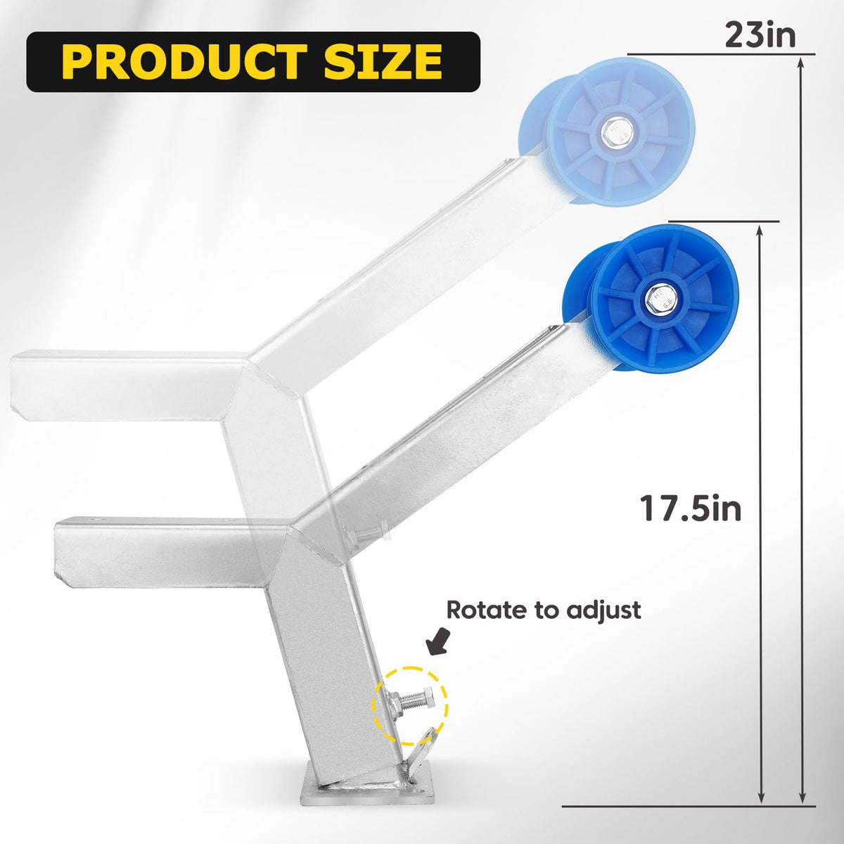 YEHERIT mounted on trailer showing size and scale for easy installation